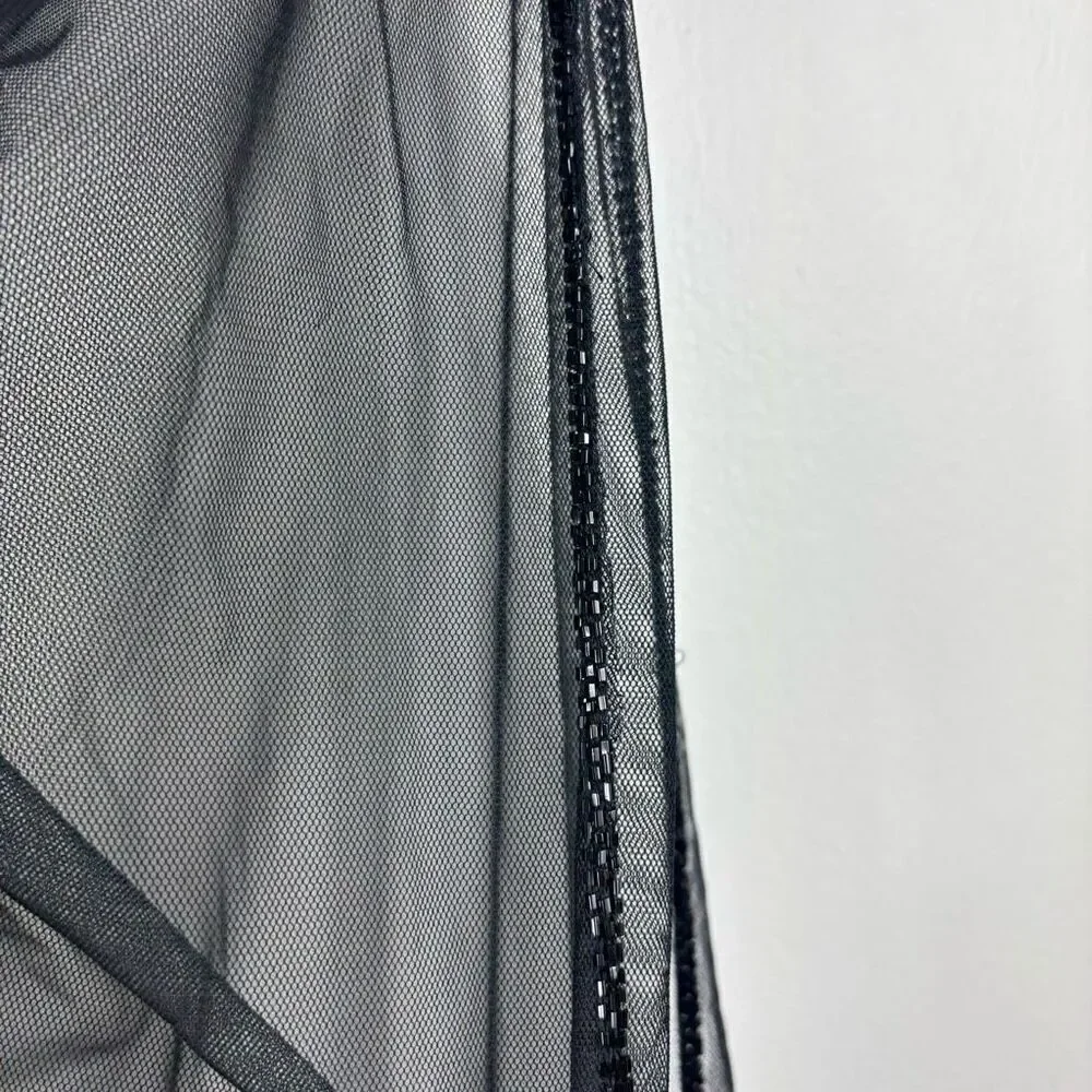 Cejon Black Beaded Womens Scarf Wrap Shawl Made in India